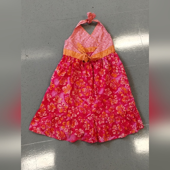 Youngland Girl size 5 Paisley polka dot Floral Stretch A Line Sleeveless Dress - Picture 3 of 13